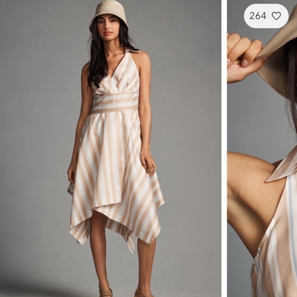 Maeve Asymmetrical Wrap Shirt Dress from Anthropology